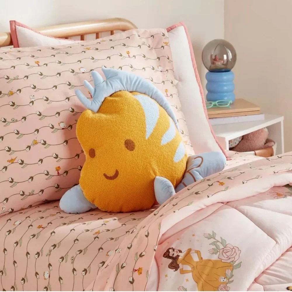 Disney Princess Ariel Flounder Pillowfort Accent Decorative Bed Soft Pillow NEW